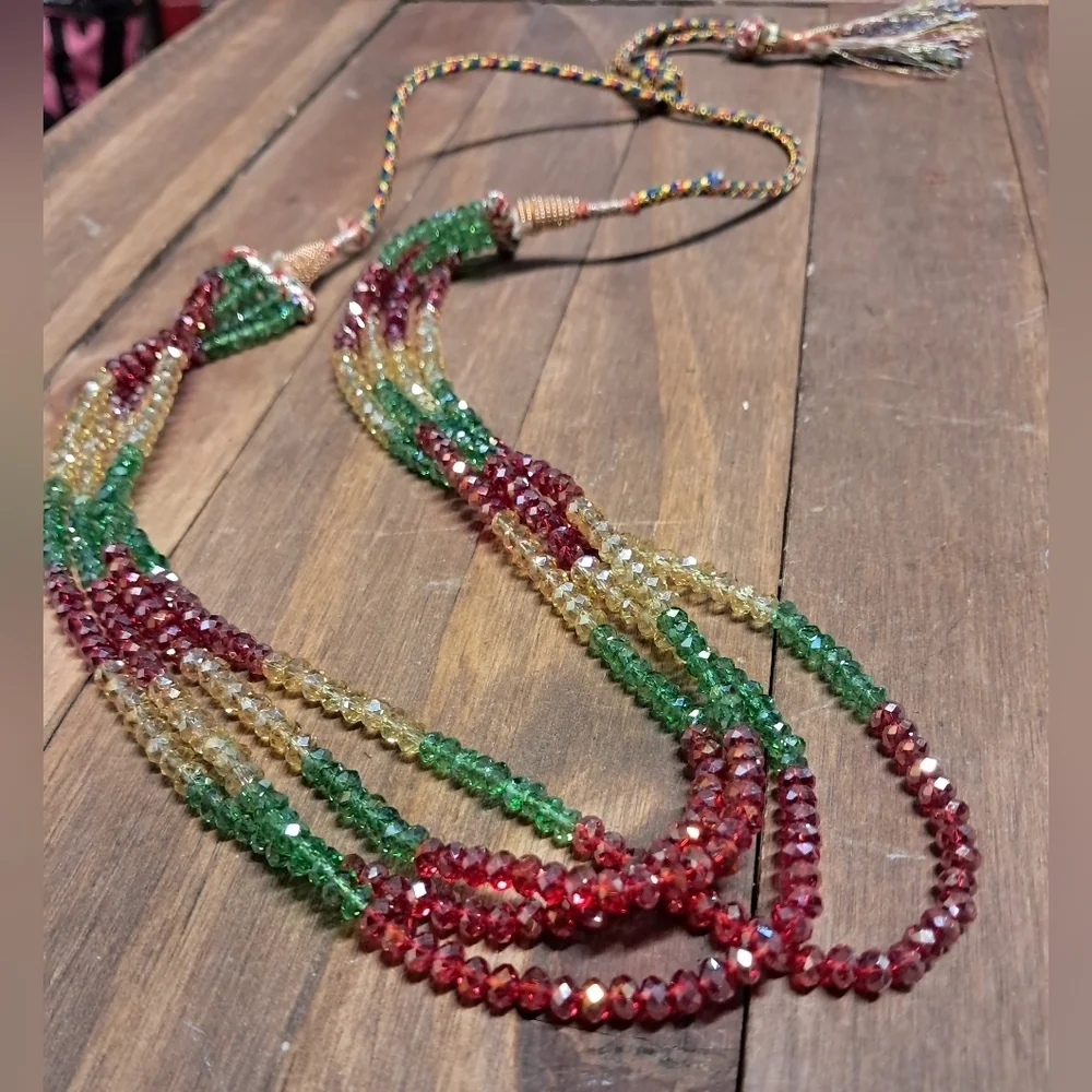Multicolor Beaded Crystal Necklace